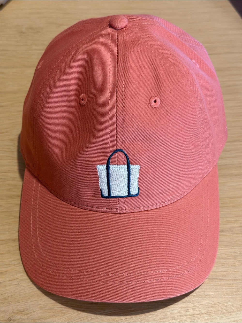 L.L. Bean Coral Baseball Cap with White Tote Patch